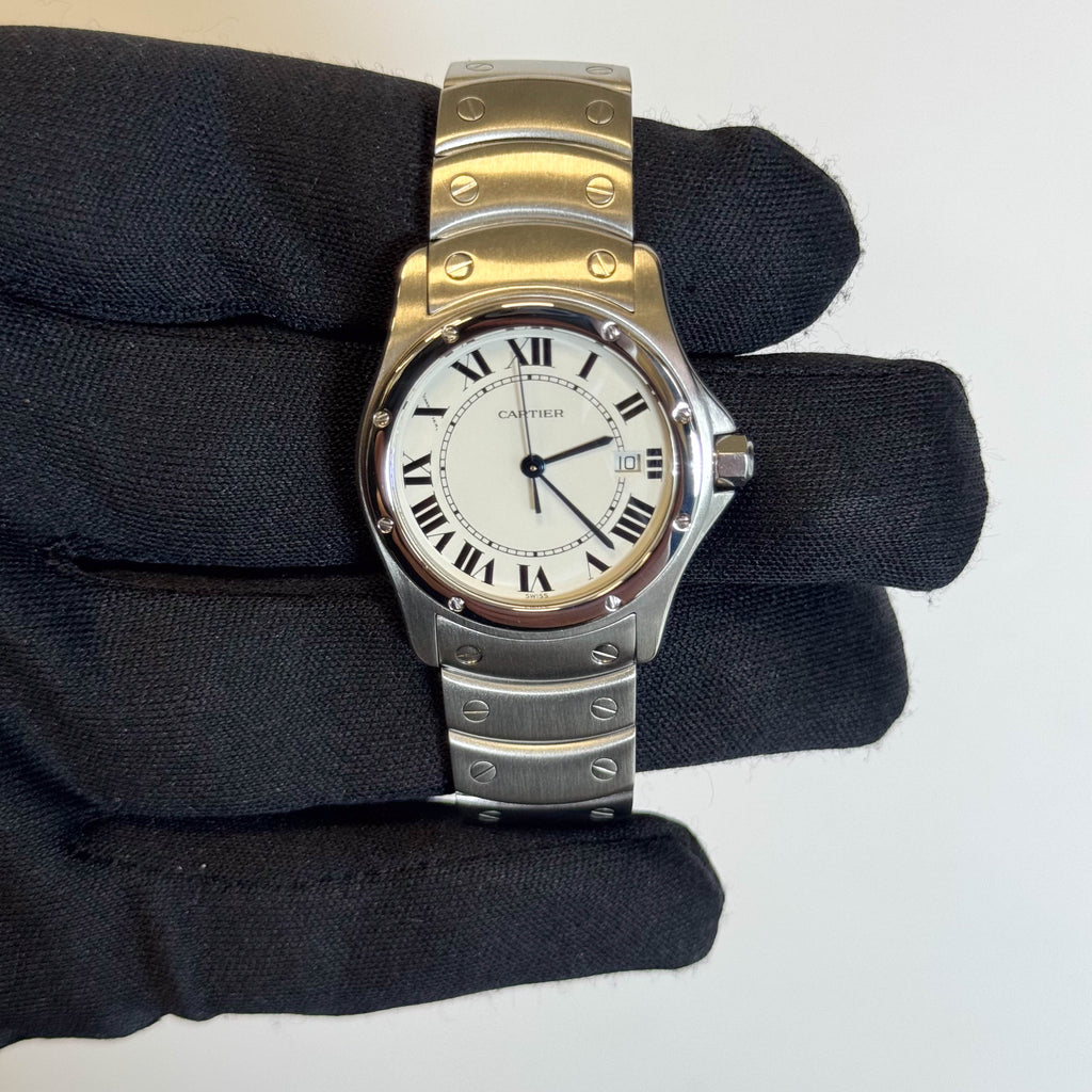 Cartier Ronde 30mm White Dial Watch Ref# W20027K1