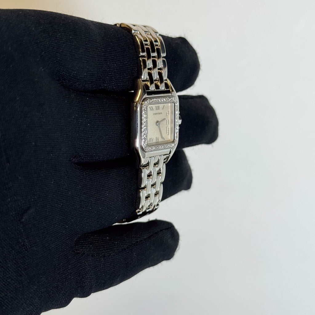 Cartier Panthere 17 mm Ivory Dial Watch Ref# WF3216F3