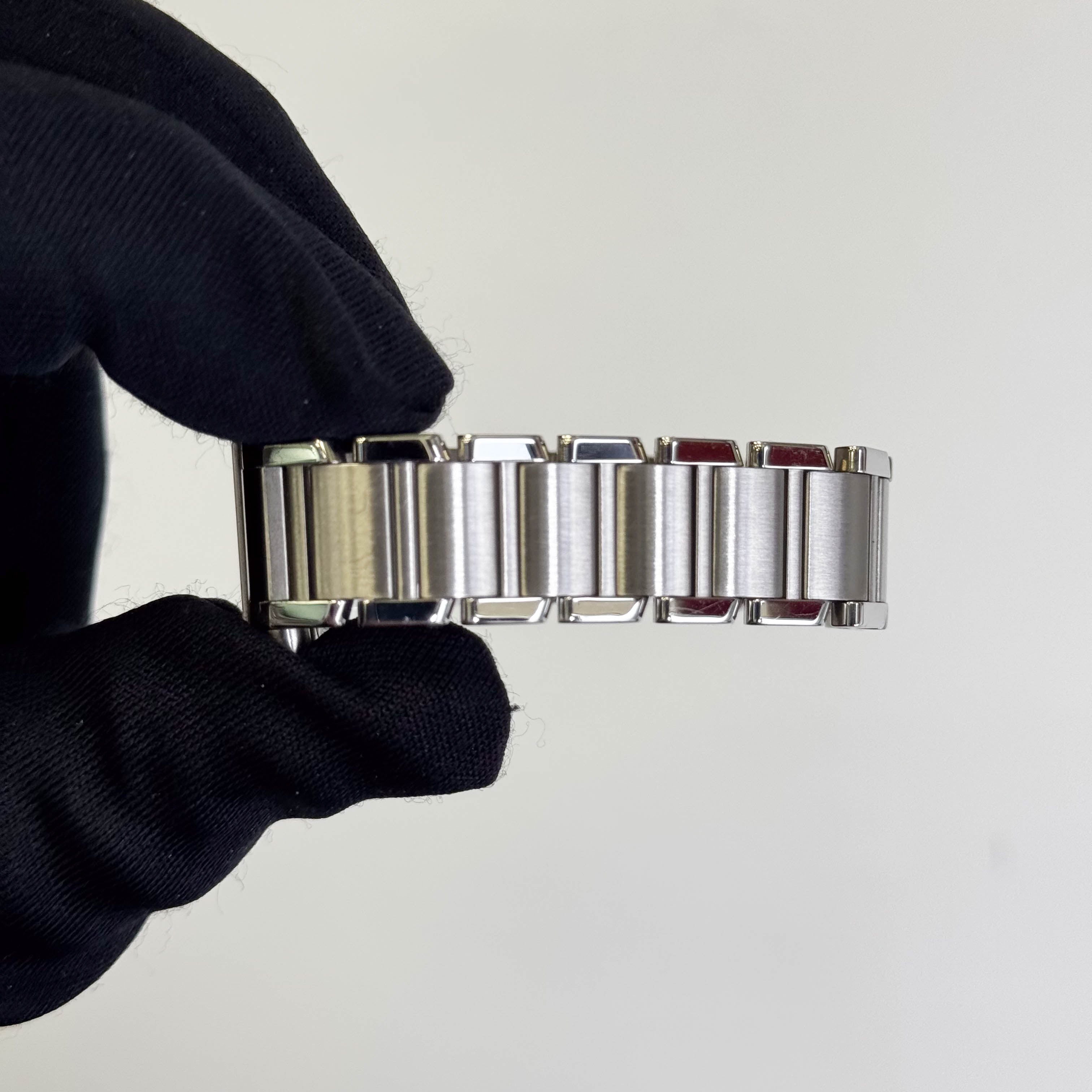 Cartier Tank Stainless Steel 20mm Ivory Dial Watch Ref# W51008Q3