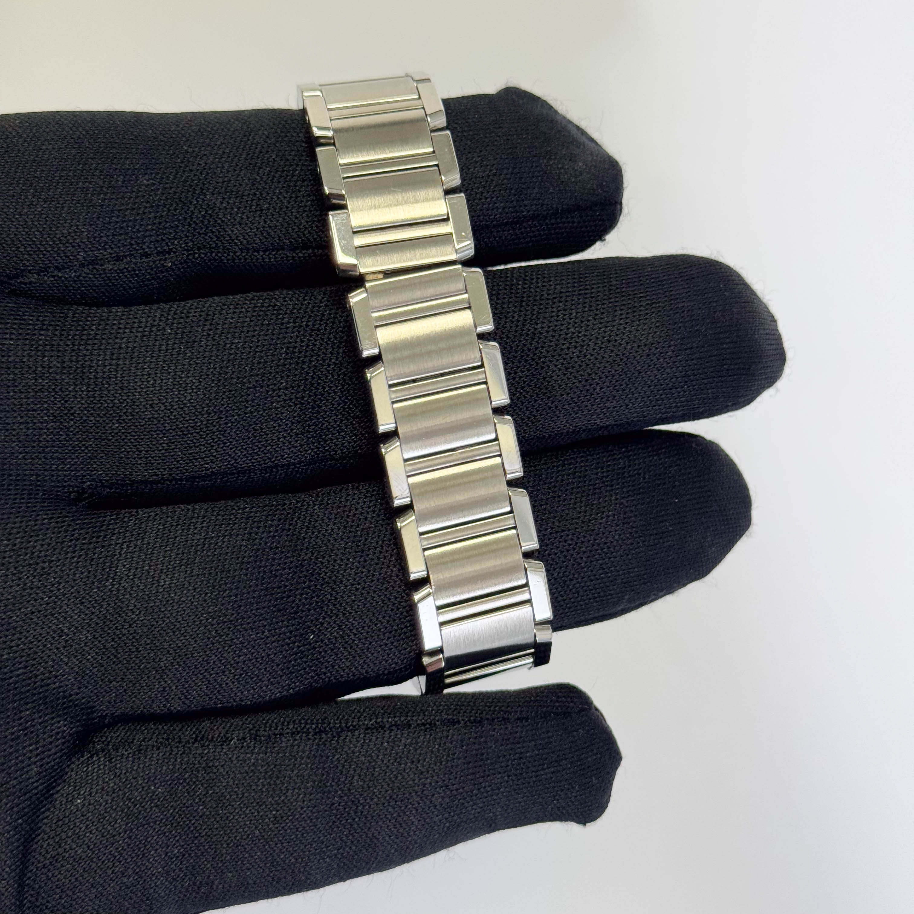 Cartier Tank Stainless Steel 20mm Ivory Dial Watch Ref# W51008Q3