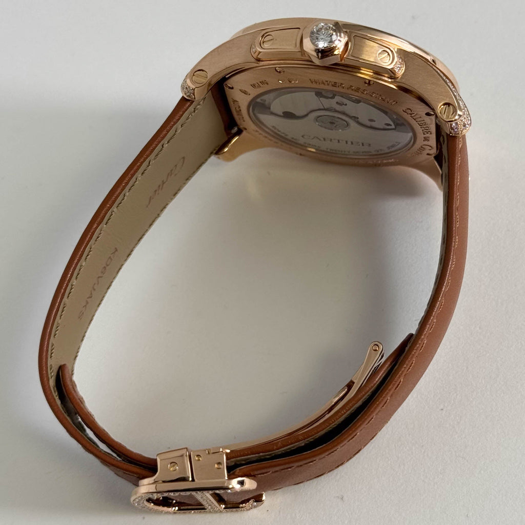 Cartier Calibre 38mm Pave Dial Watch Ref# WF100015