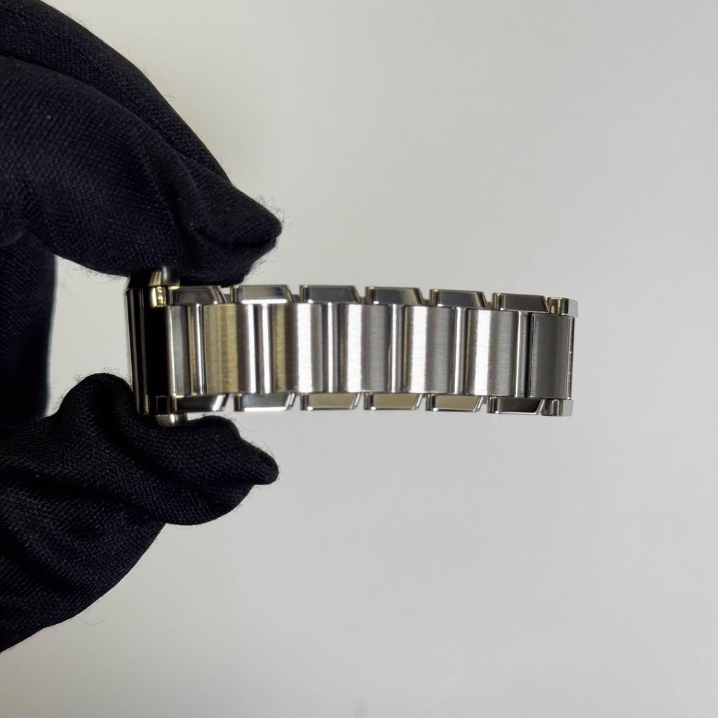 Cartier Tank Stainless Steel 20mm Ivory Dial Watch Ref# W51008Q3