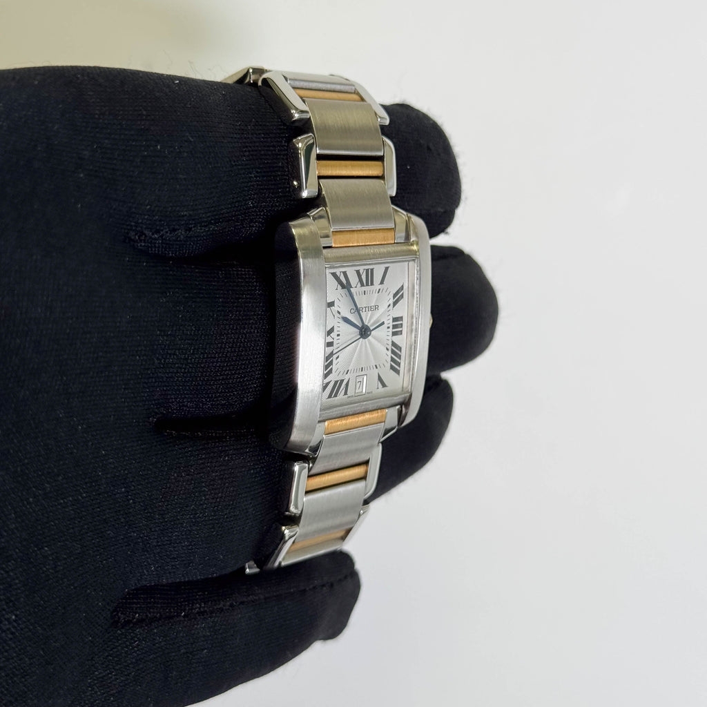 Cartier Tank Stainless Steel 32mm White Dial Watch Ref# W51005Q4