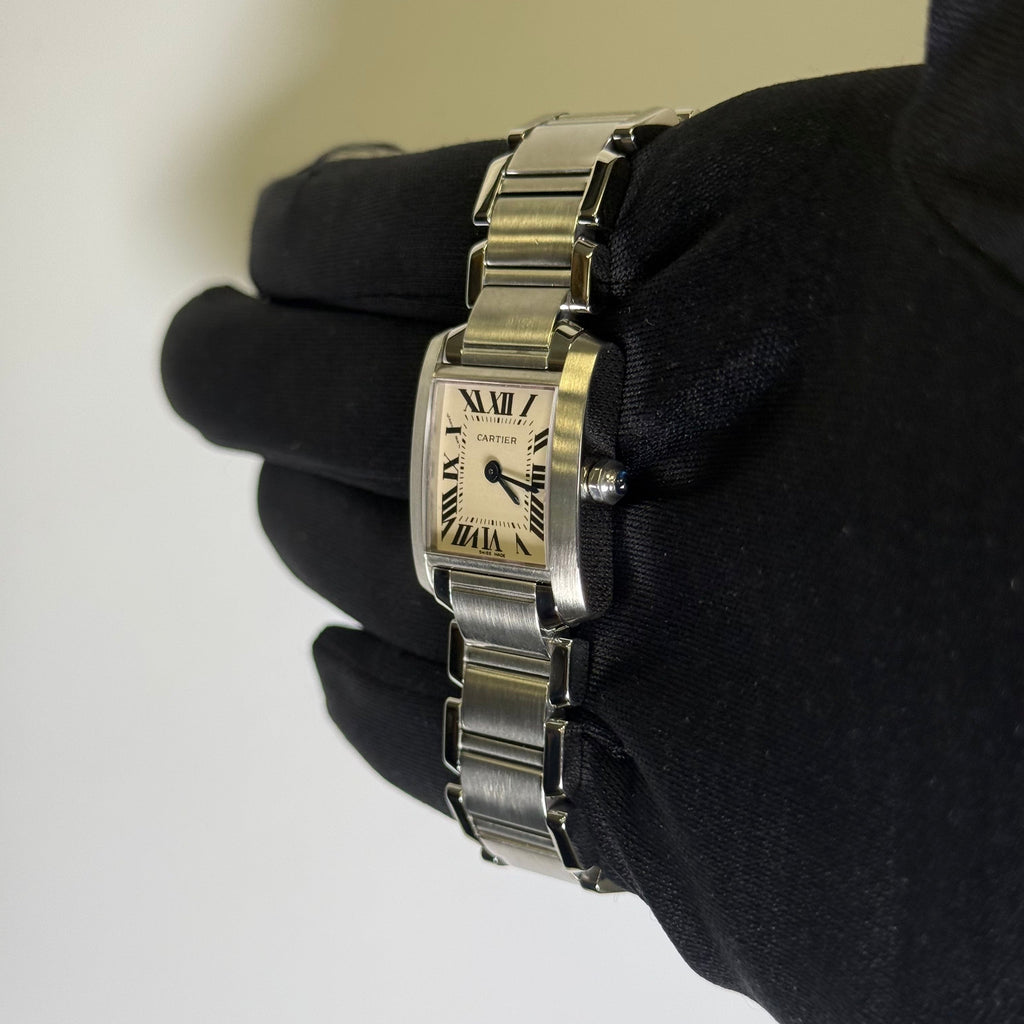 Cartier Tank 20mm Ivory Dial Watch Ref# W51008Q3