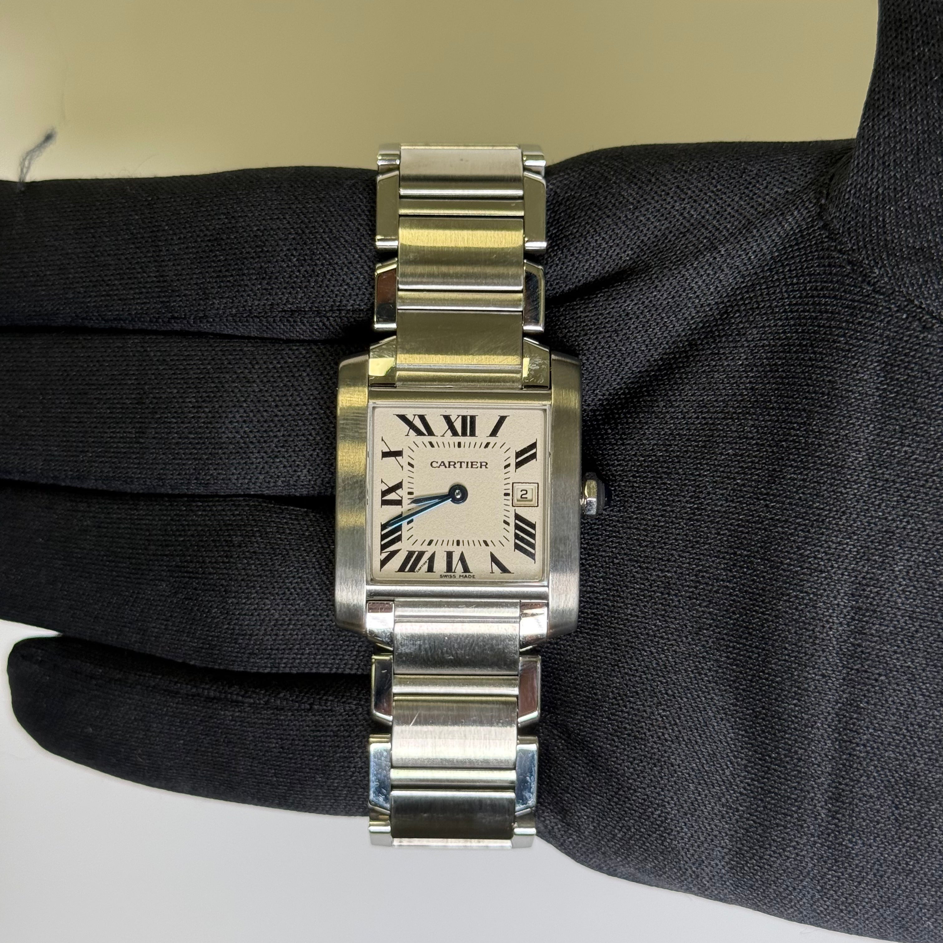 Cartier Tank 25mm White Dial Watch Ref# W51011Q3