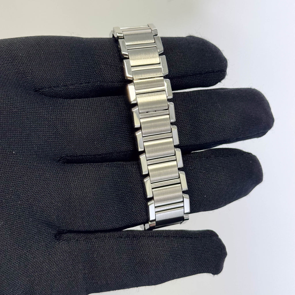 Cartier Tank Stainless Steel 20mm Ivory Dial Watch Ref# W51008Q3