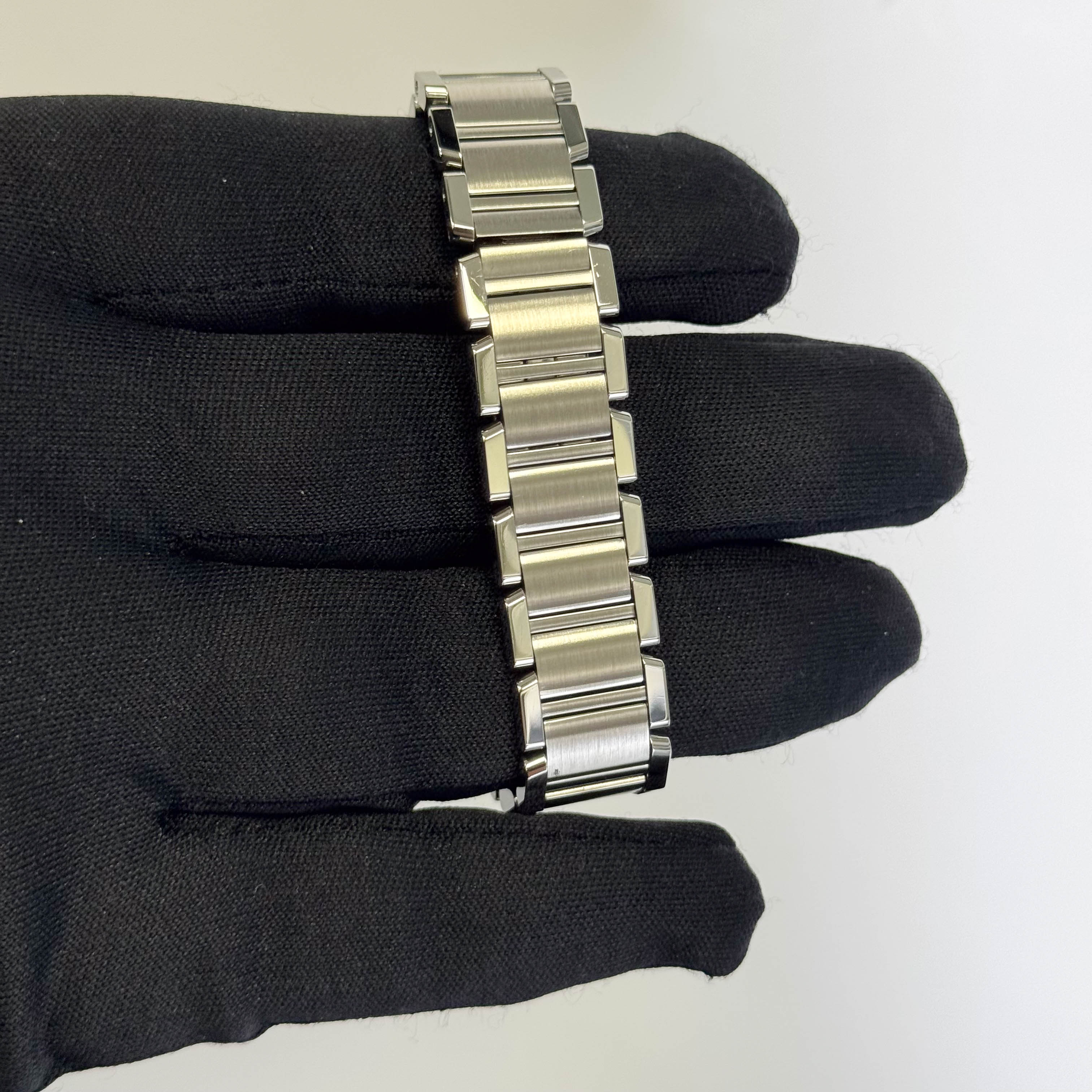 Cartier Tank Stainless Steel 20mm Ivory Dial Watch Ref# W51008Q3