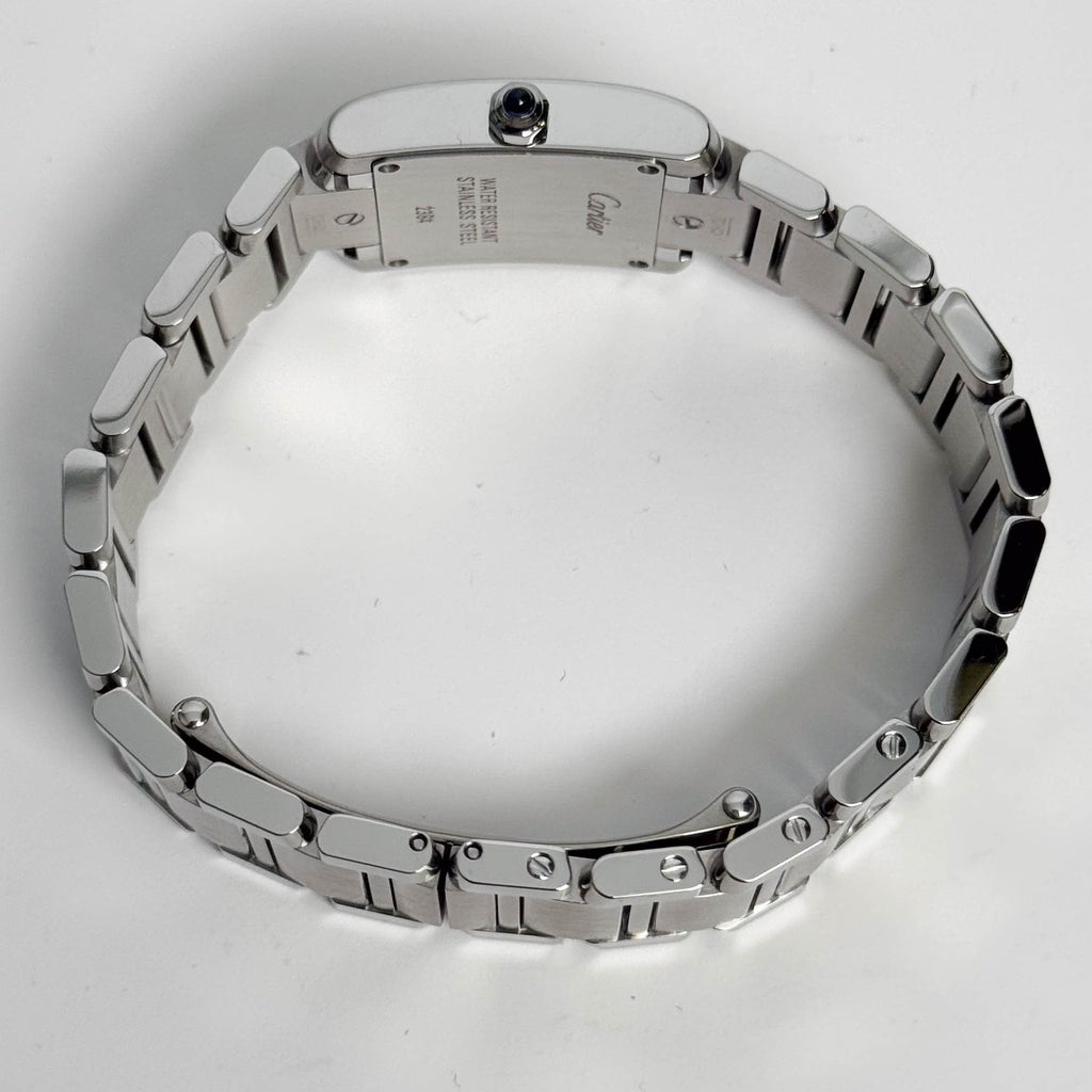 Cartier Tank Stainless Steel 20mm Ivory Dial Watch Ref# W51008Q3