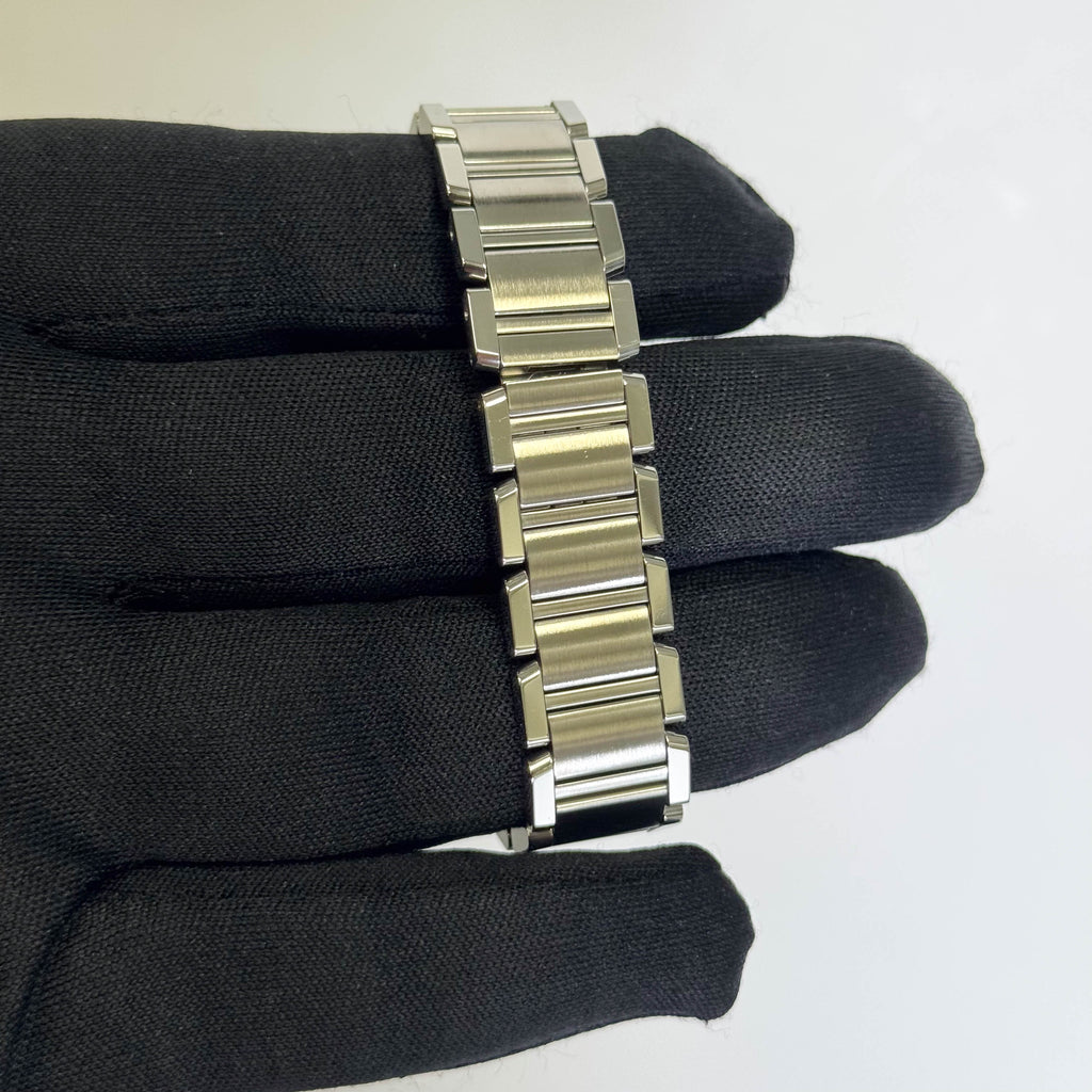 Cartier Tank Stainless Steel 20mm Ivory Dial Watch Ref# W51008Q3