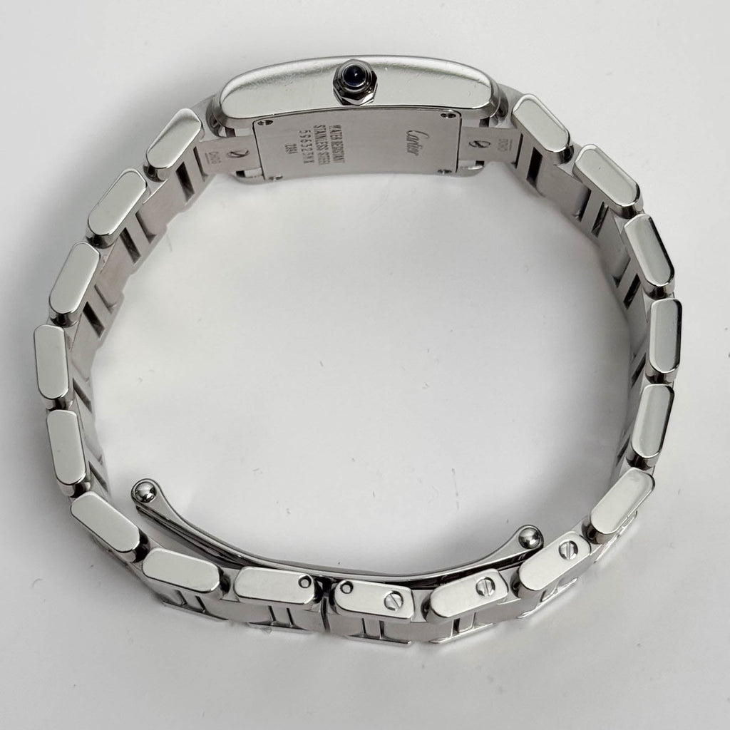 Cartier Tank Stainless Steel 20mm Ivory Dial Watch Ref# W51008Q3