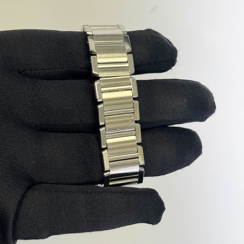 Cartier Tank Stainless Steel 25mm White Dial Watch Ref# W51011Q3