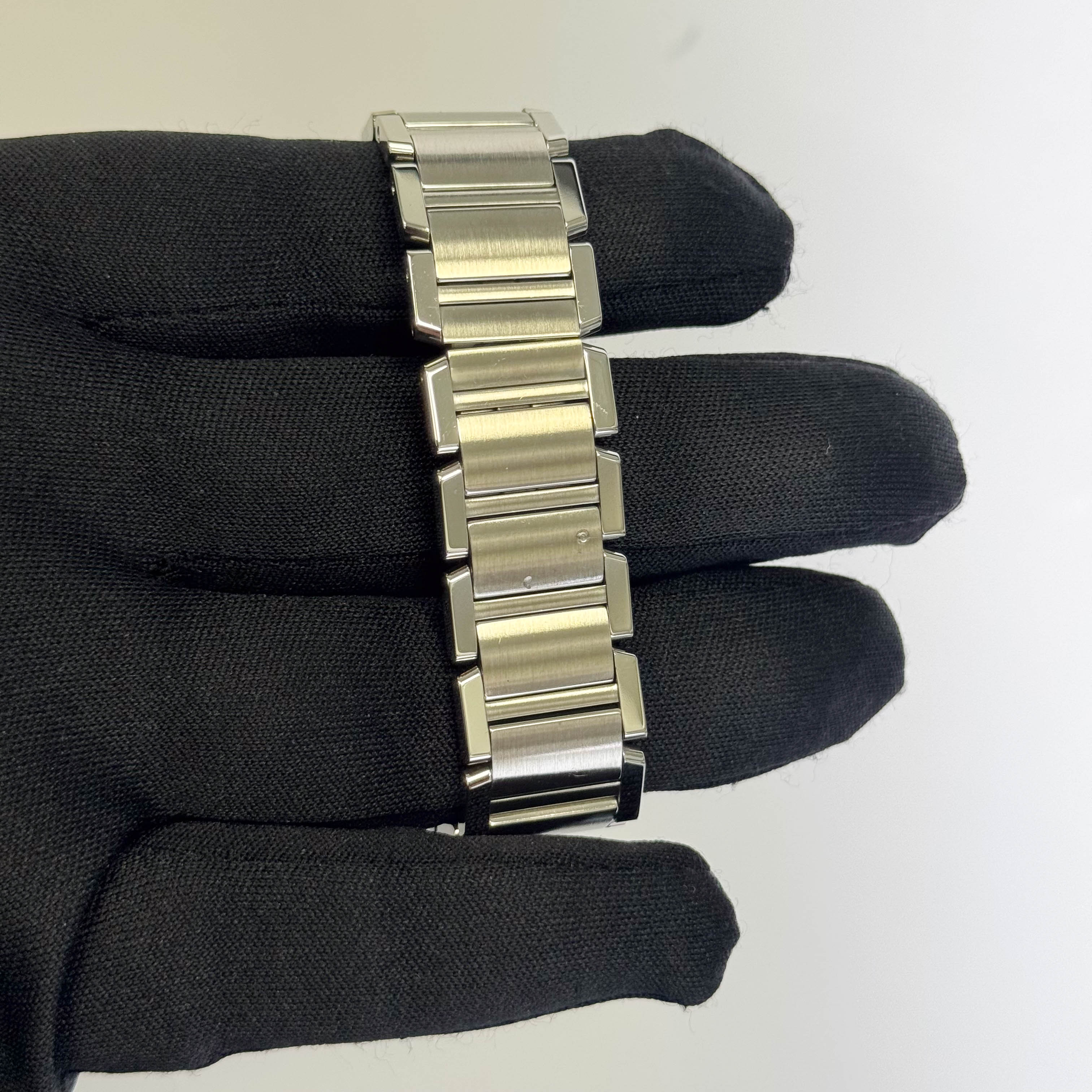 Cartier Tank Stainless Steel 25mm White Dial Watch Ref# W51011Q3