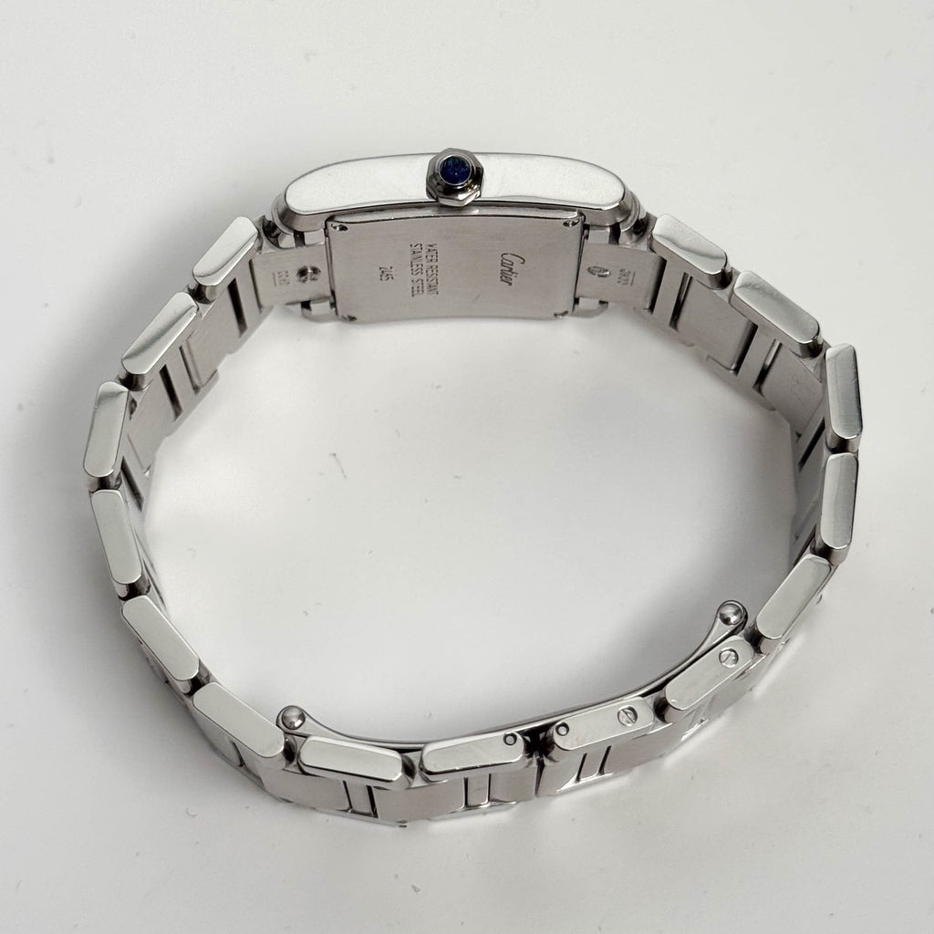 Cartier Tank Stainless Steel 25mm White Dial Watch Ref# W51011Q3