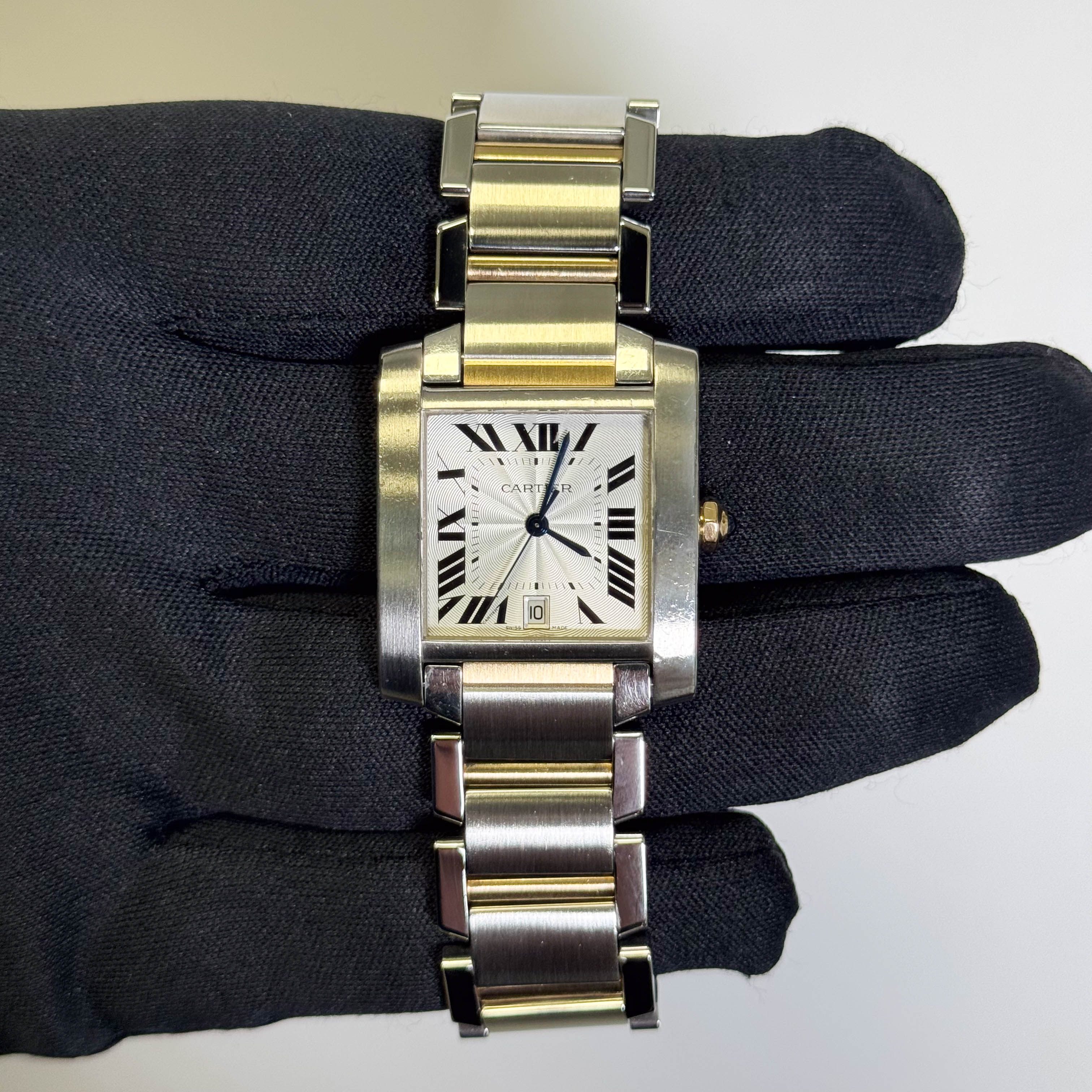 Cartier Tank Stainless Steel 32mm White Dial Watch Ref# W51005Q4
