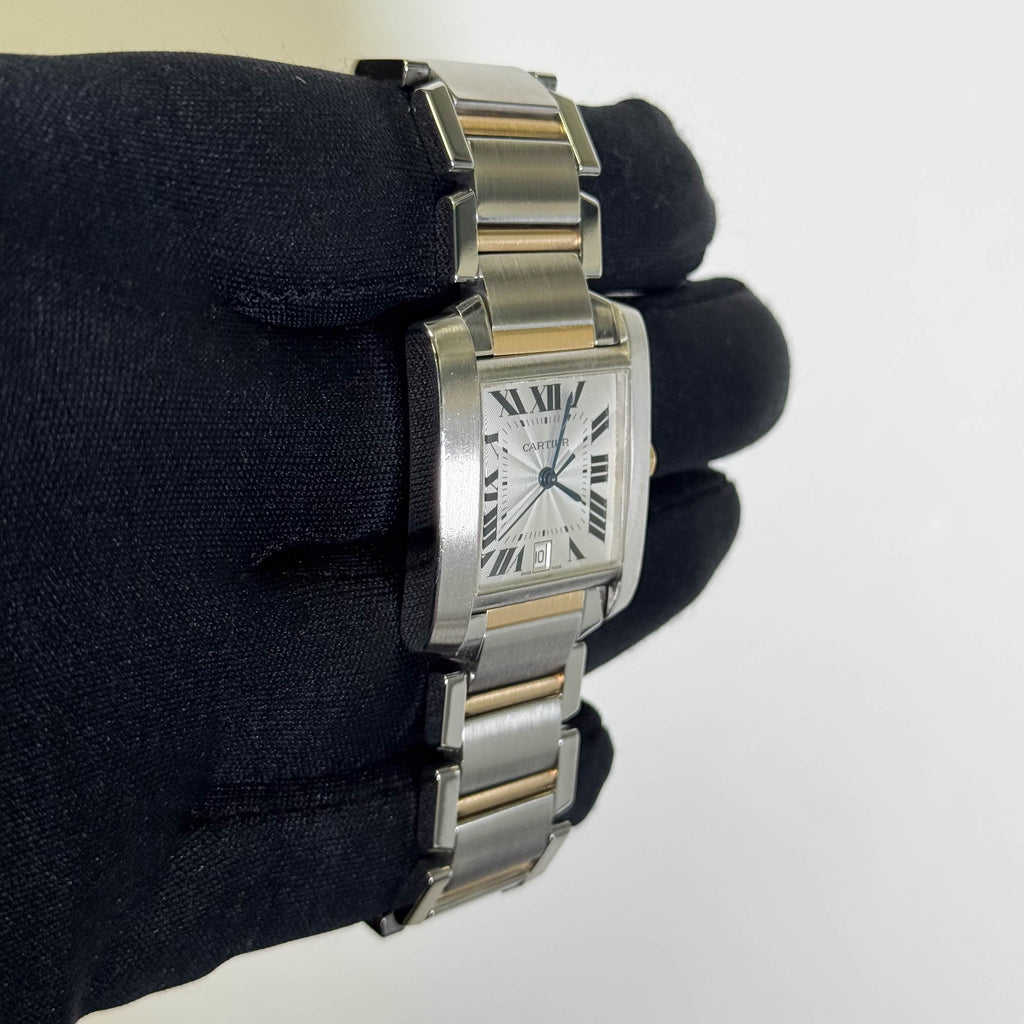 Cartier Tank Stainless Steel 32mm White Dial Watch Ref# W51005Q4