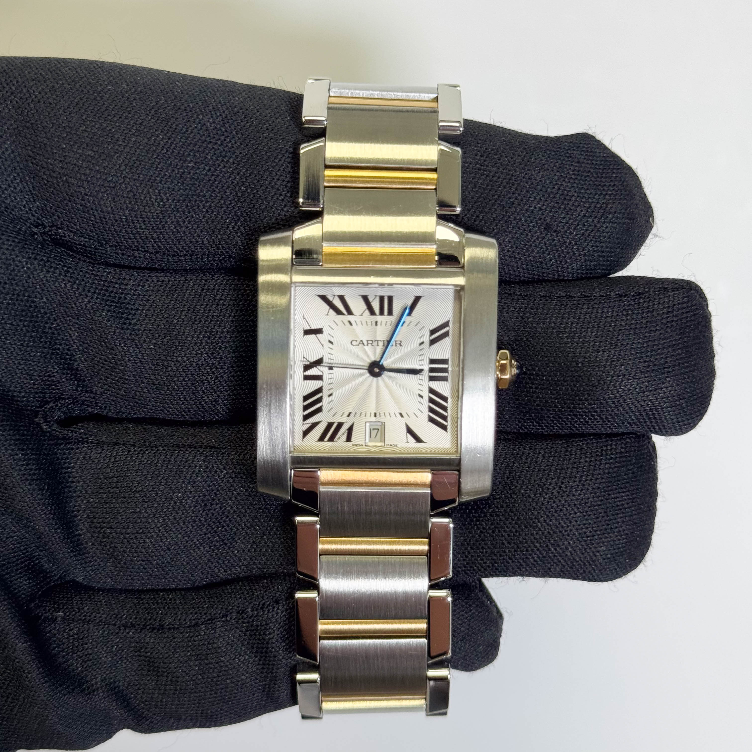 Cartier Tank Francaise 25mm Ivory Dial Watch Ref#W51005Q4