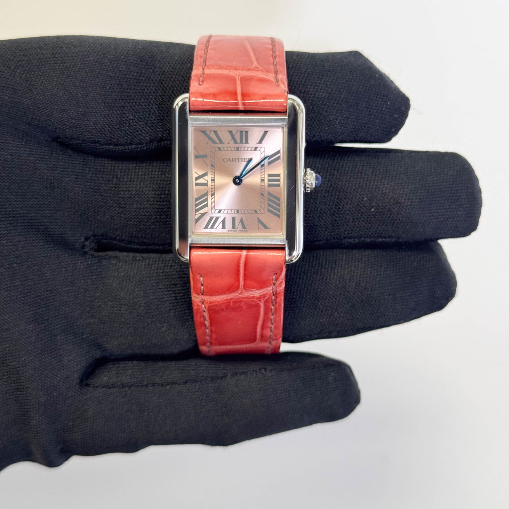 Cartier Tank 31mm Pink Dial Watch Ref# W5200000
