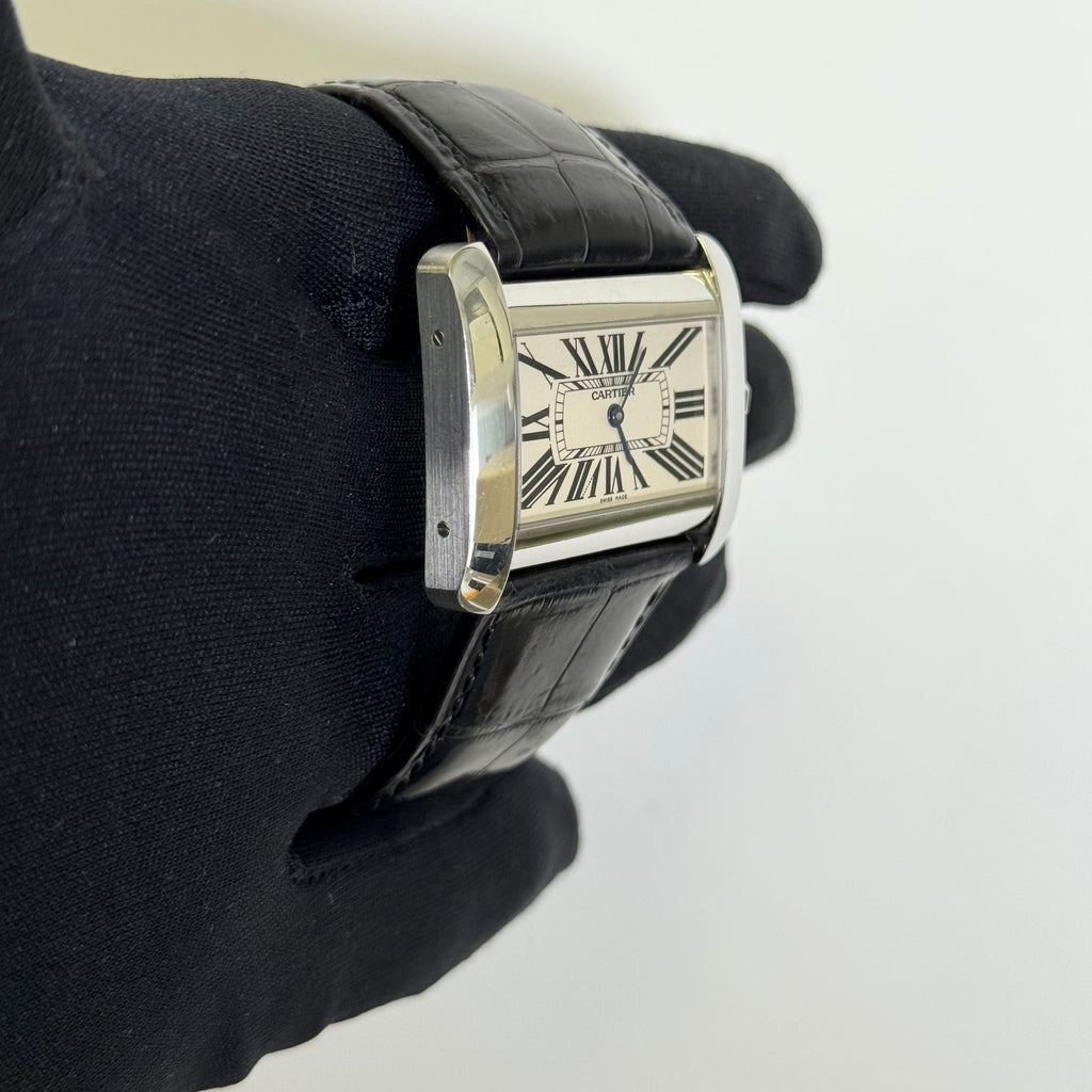 Cartier Tank Divan 33mm White Dial Watch Ref# W6300655