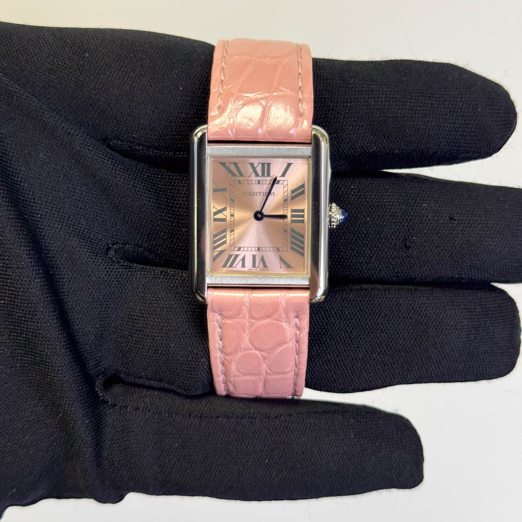 Cartier Tank 31mm Pink Dial Watch Ref# W5200000