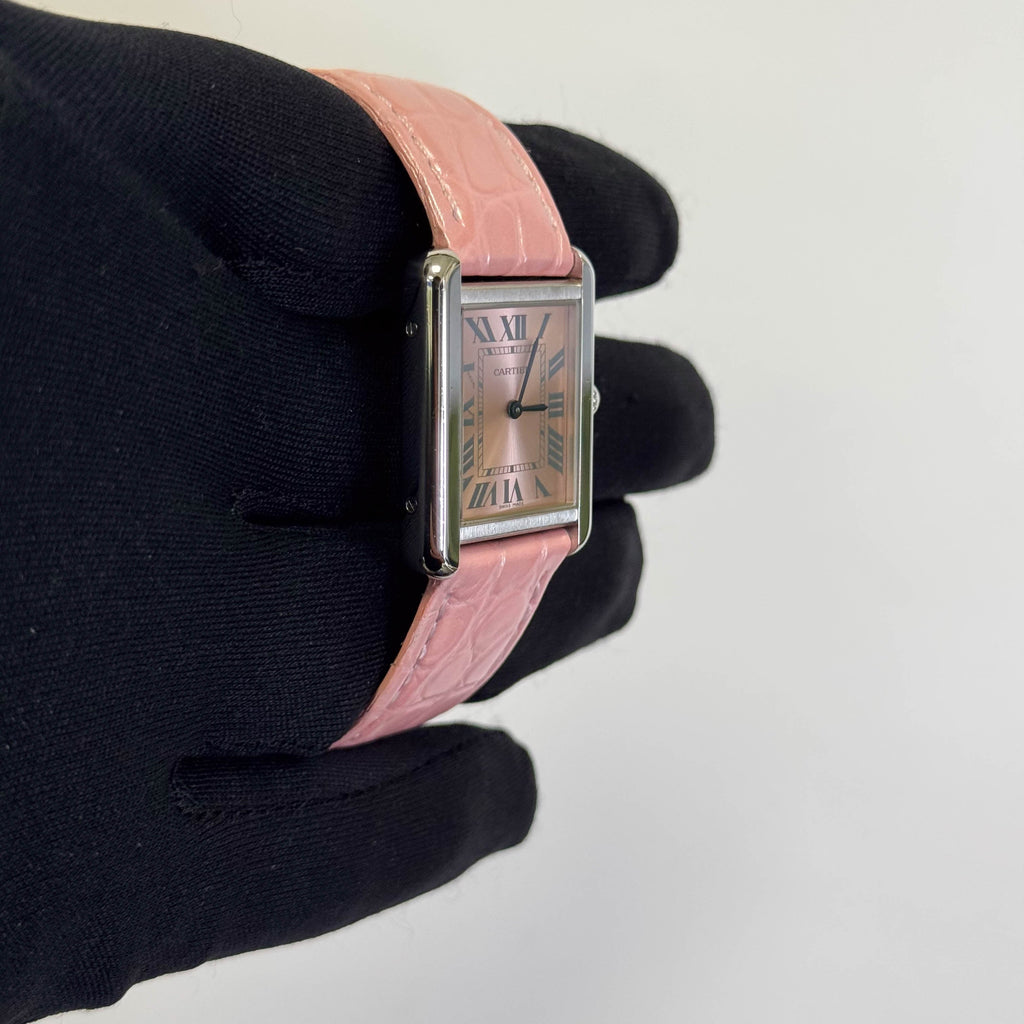 Cartier Tank 31mm Pink Dial Watch Ref# W5200000