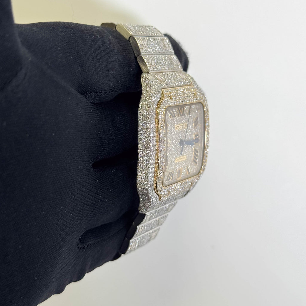 Cartier Santos 40mm Pave Dial Watch Ref# WSSA0009