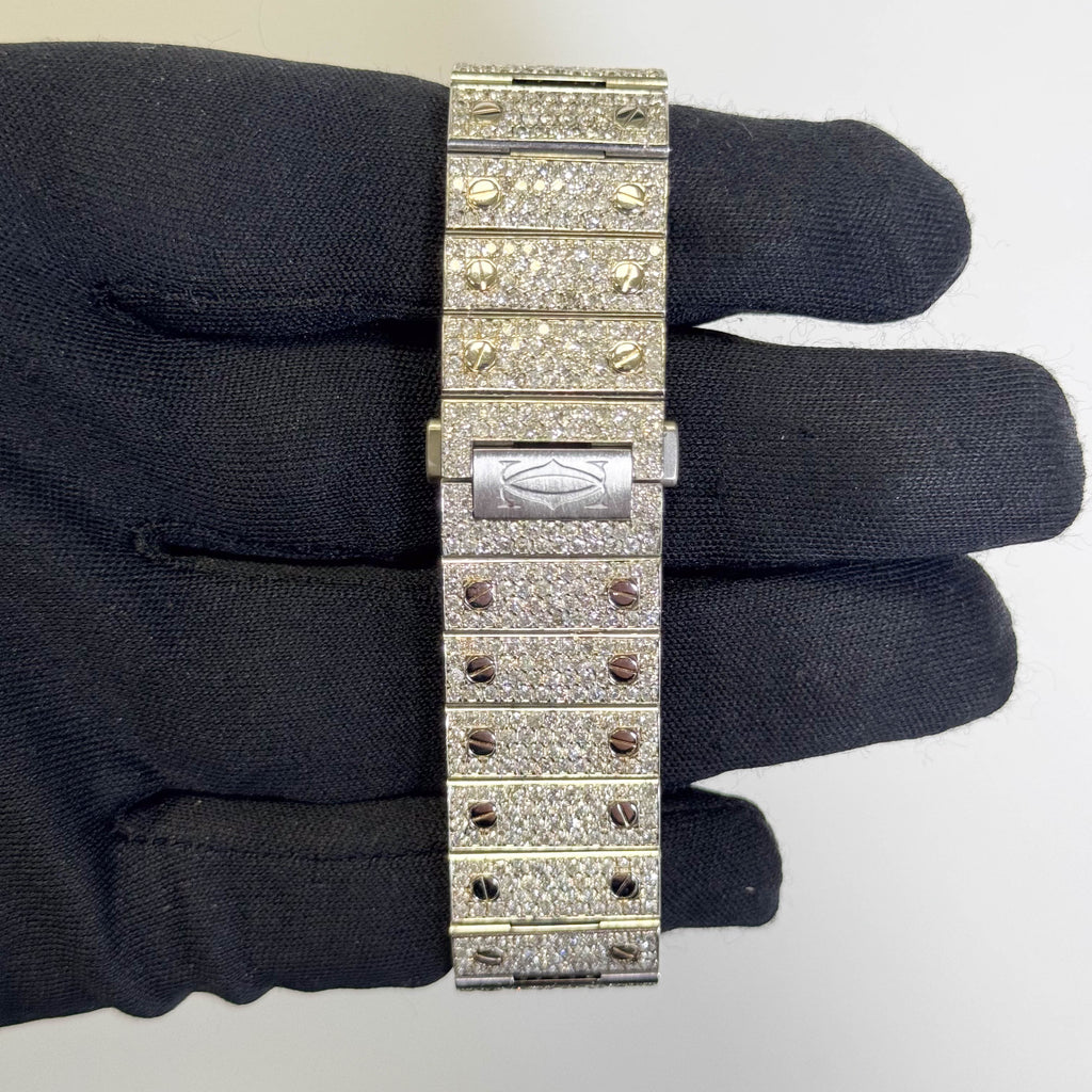 Cartier Santos 40mm Pave Dial Watch Ref# WSSA0009