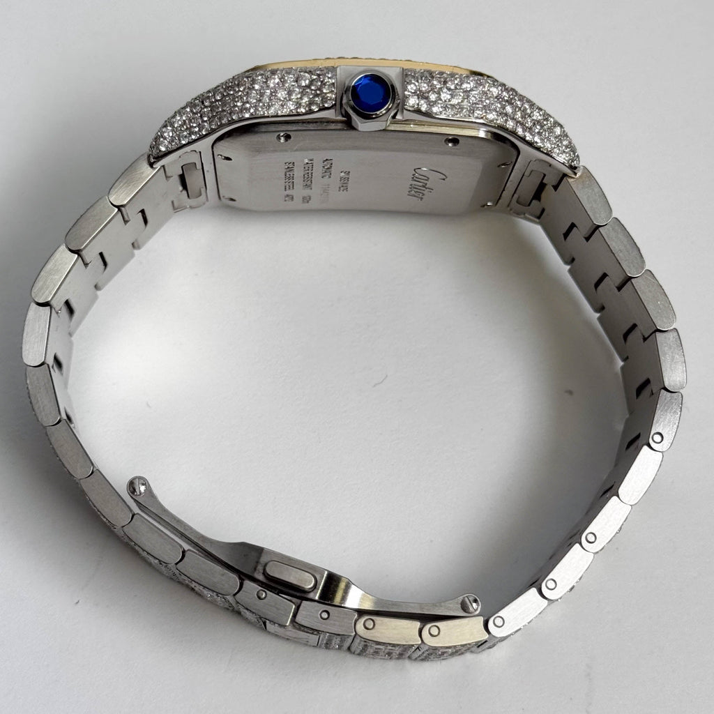 Cartier Santos 40mm Pave Dial Watch Ref# WSSA0009