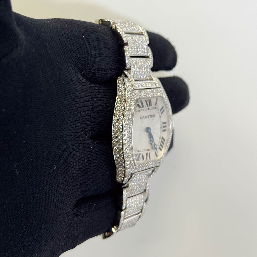 Cartier Tortue 34mm Silver Dial Watch Ref# WA5043MC