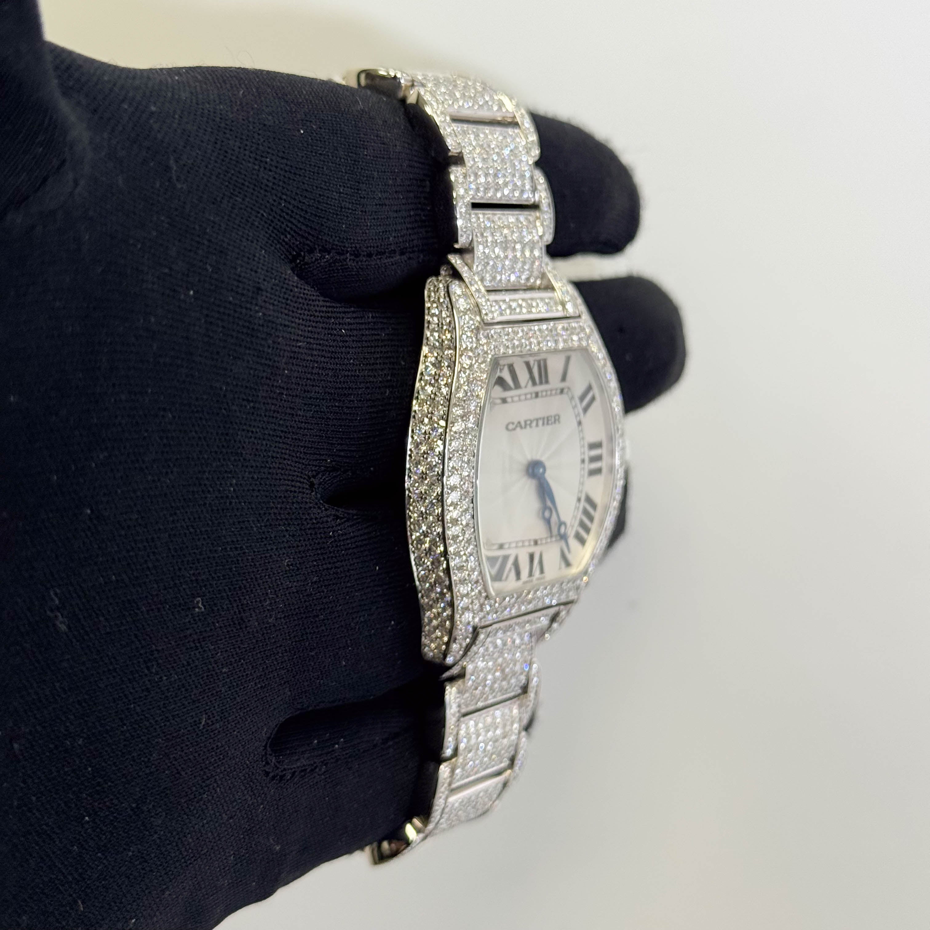 Cartier Tortue 34mm Silver Dial Watch Ref# WA5043MC