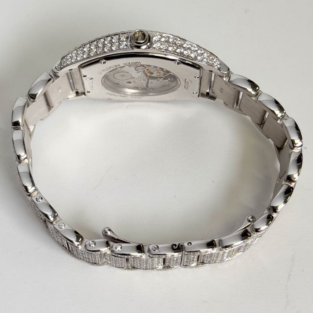 Cartier Tortue 34mm Silver Dial Watch Ref# WA5043MC