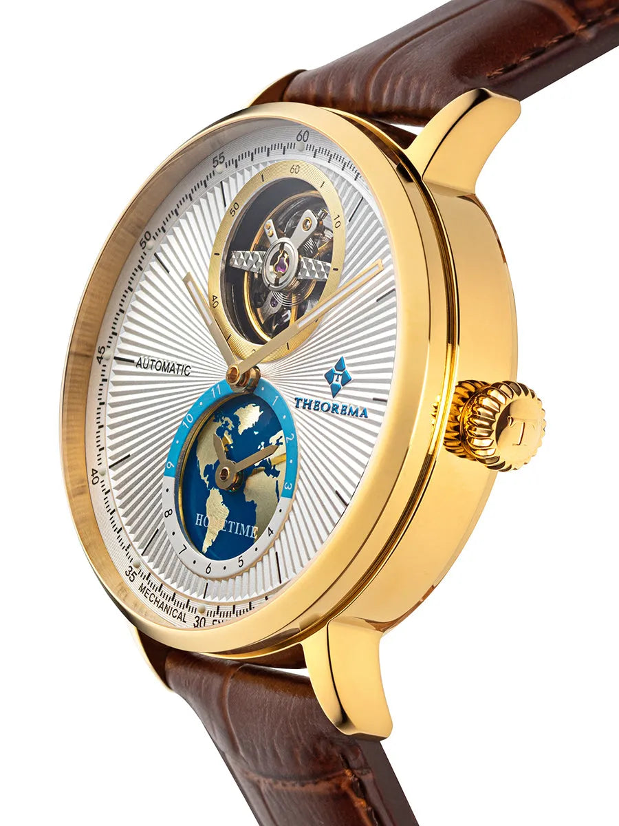 Dual-time automatic Ibiza - GM-128-3 |Gold| by Theorema, Germany