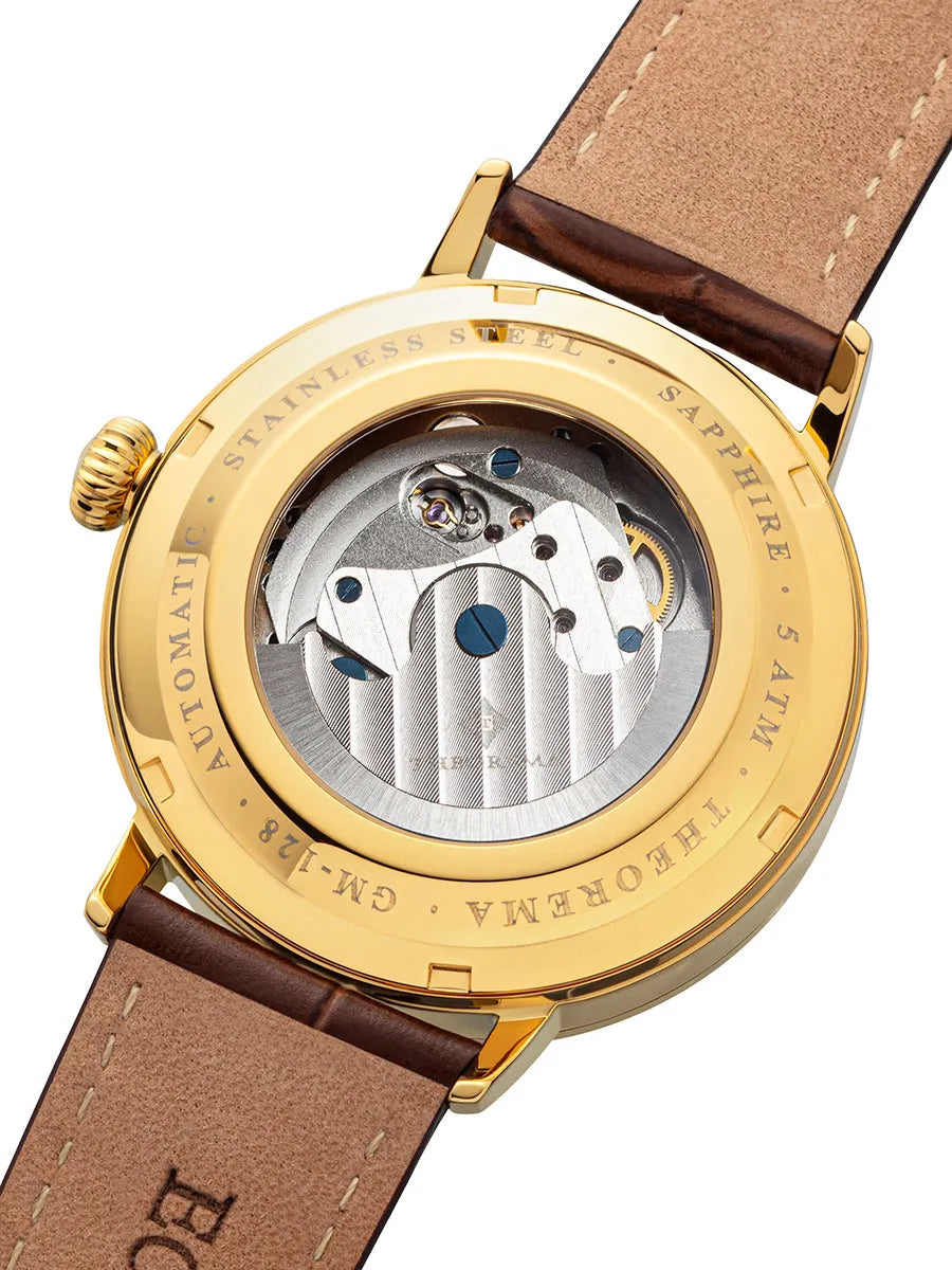 Dual-time automatic Ibiza - GM-128-3 |Gold| by Theorema, Germany