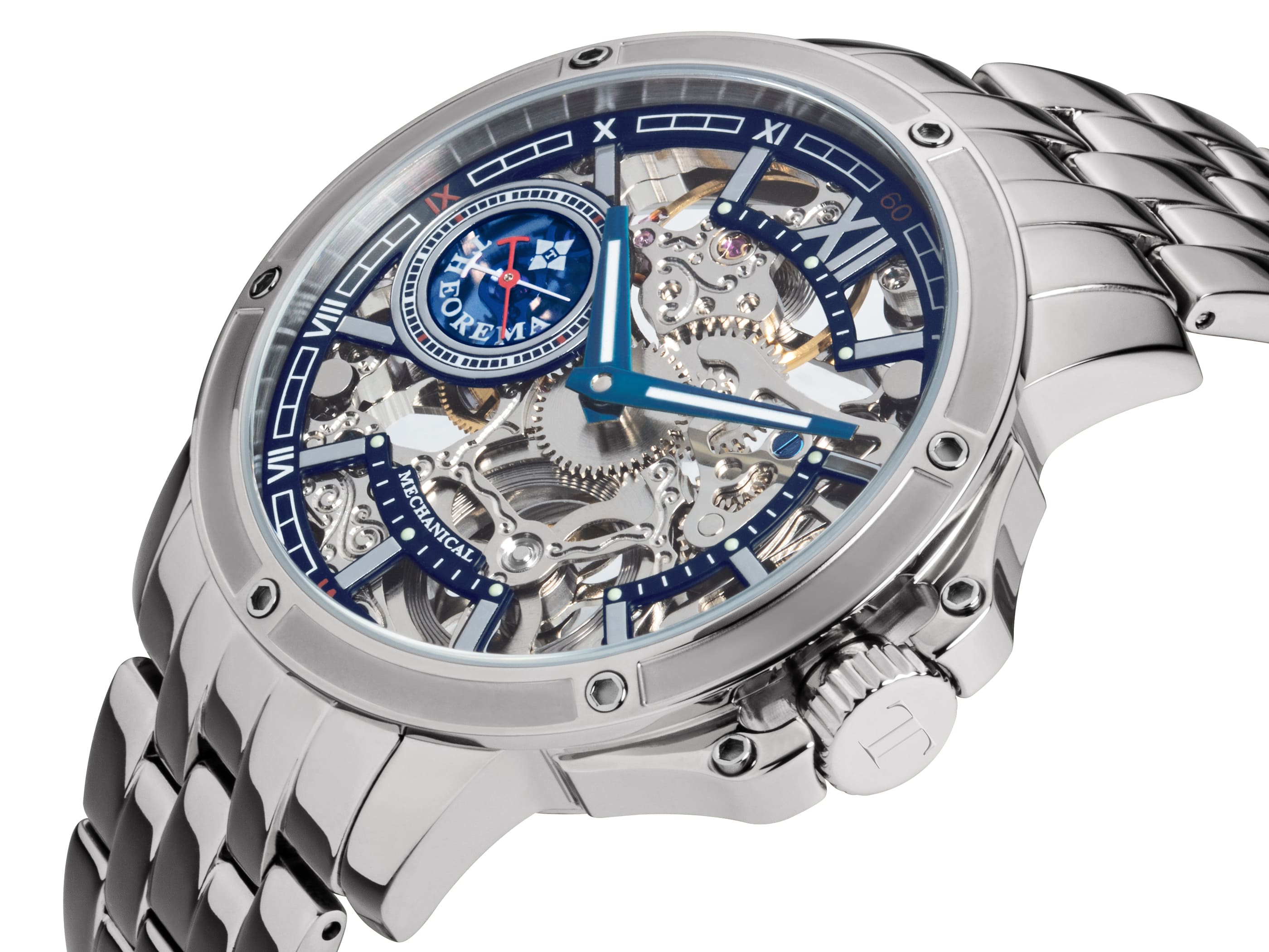 See-through skeleton Lagos by Theorema, Germany GM-113-8 |Silver|