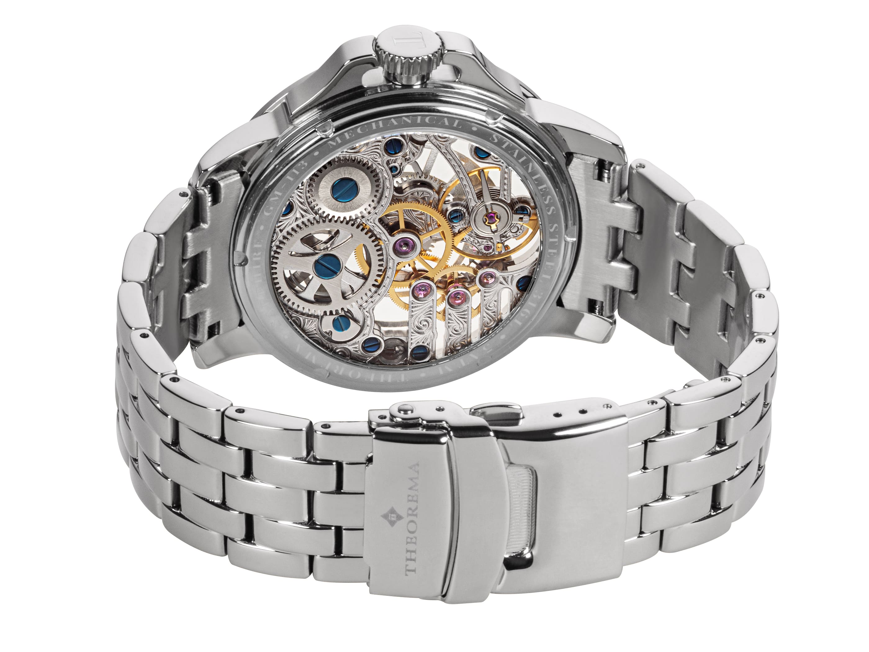 See-through skeleton Lagos by Theorema, Germany GM-113-8 |Silver|