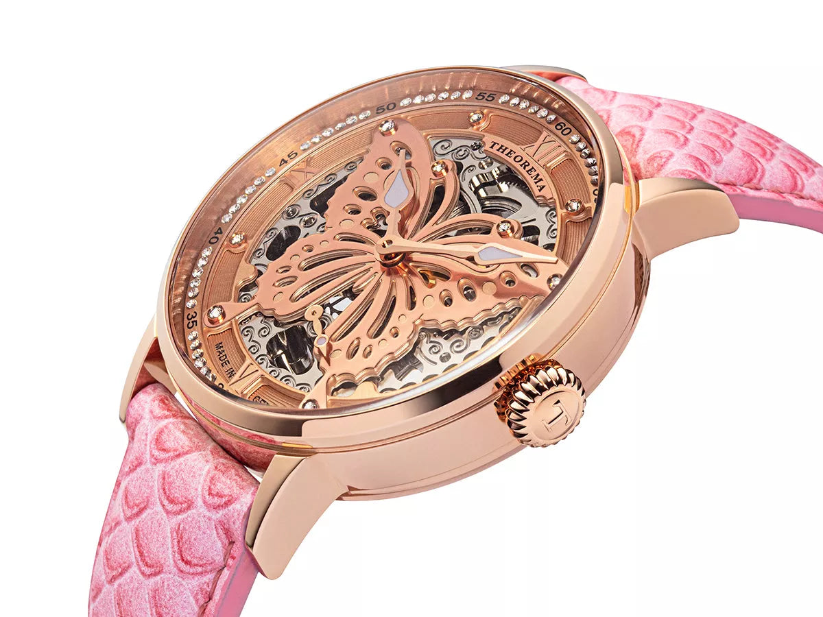Madame Butterfly by Theorema Germany - GM-123-4 |Pink| with 82 Swarovski