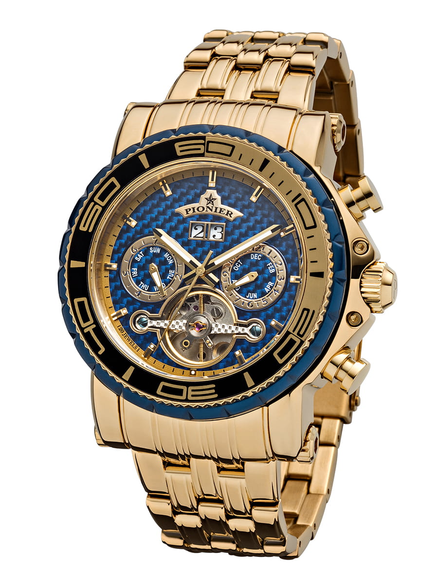 Calendar Automatic Miami by Pionier Germany - GM-506-11 | Gold |