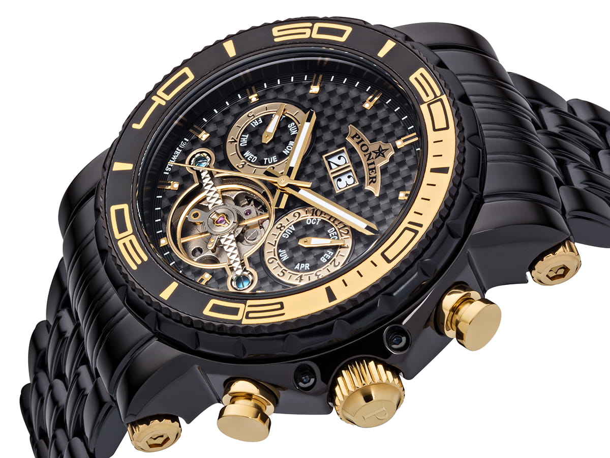 Calendar Automatic Miami by Pionier Germany - GM-506-12 | Black |