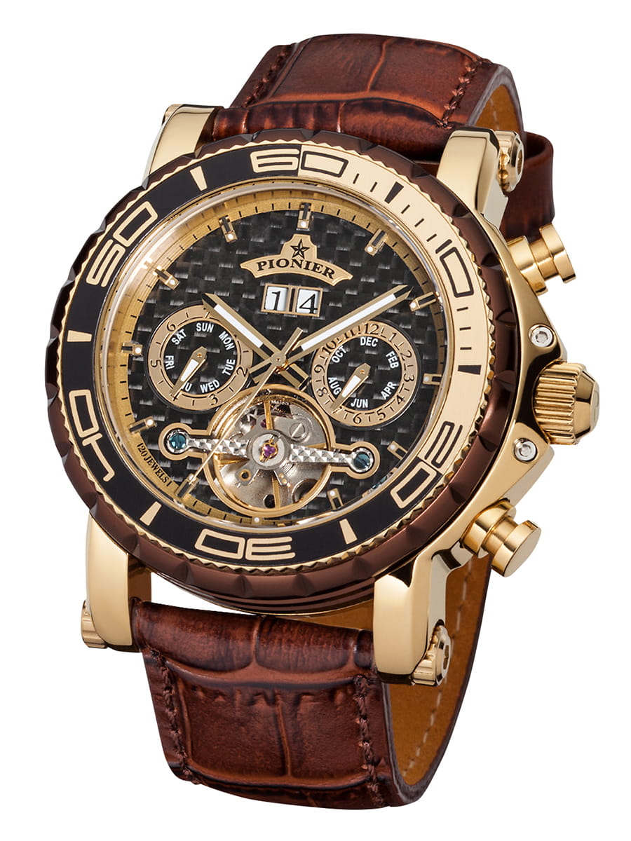 Calendar Automatic Miami by Pionier Germany - GM-506-3 | Gold |