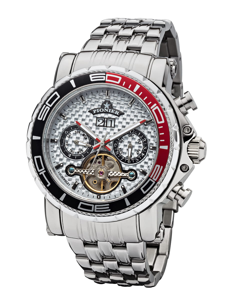 Calendar Automatic Miami by Pionier Germany - GM-506-8 | Silver |