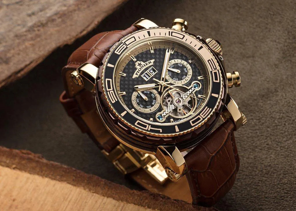 Calendar Automatic Miami by Pionier Germany - GM-506-3 | Gold |