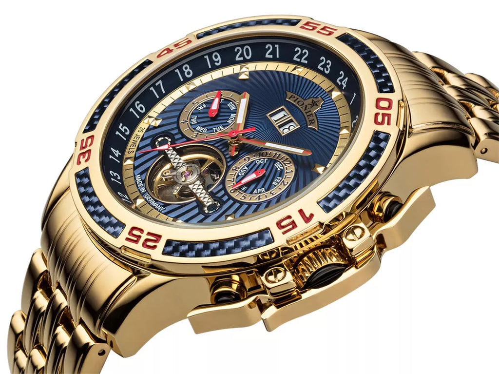 Amsterdam Automatic Calendar Watch by Pionier GM-515-10 |Gold|