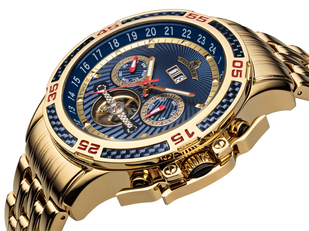 Amsterdam Automatic Calendar Watch by Pionier GM-515-10 |Gold|