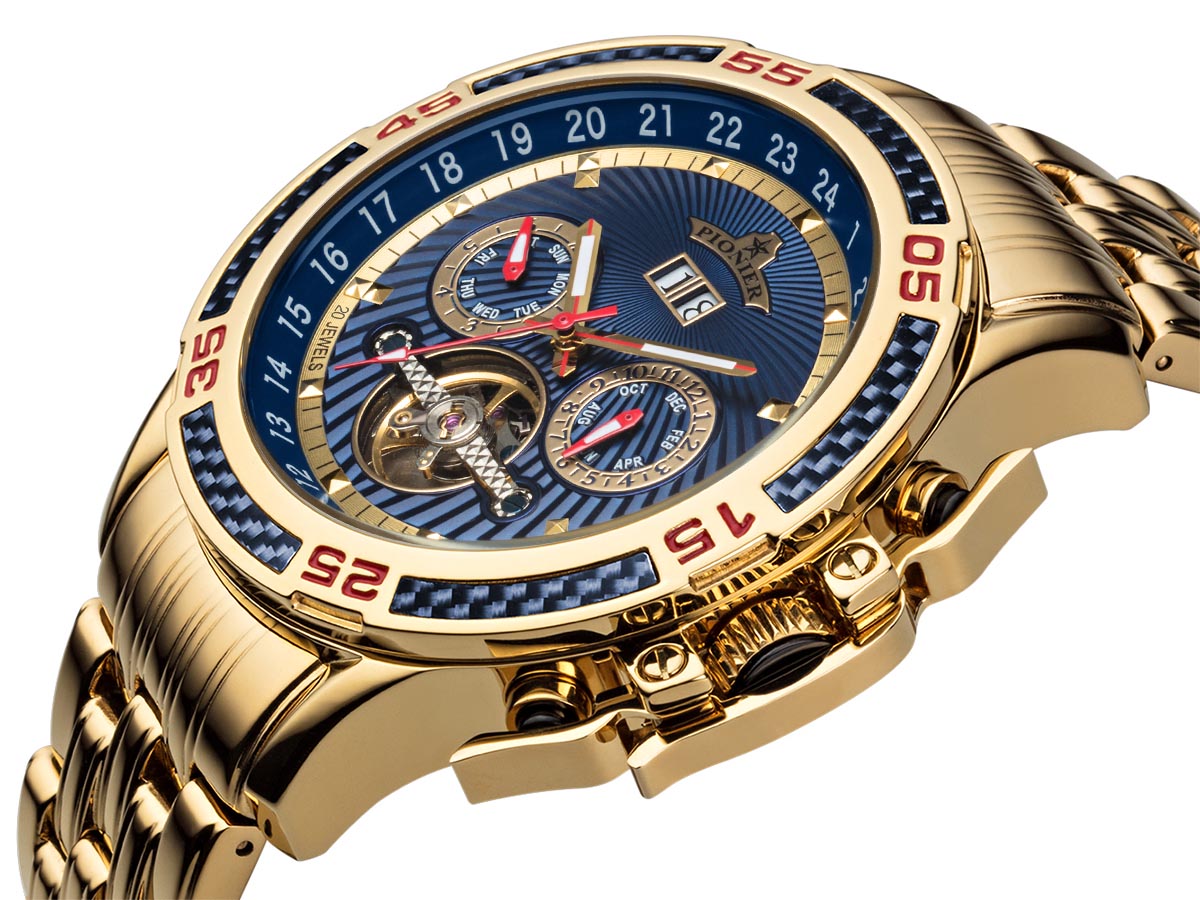 Amsterdam Automatic Calendar Watch by Pionier GM-515-10 |Gold|