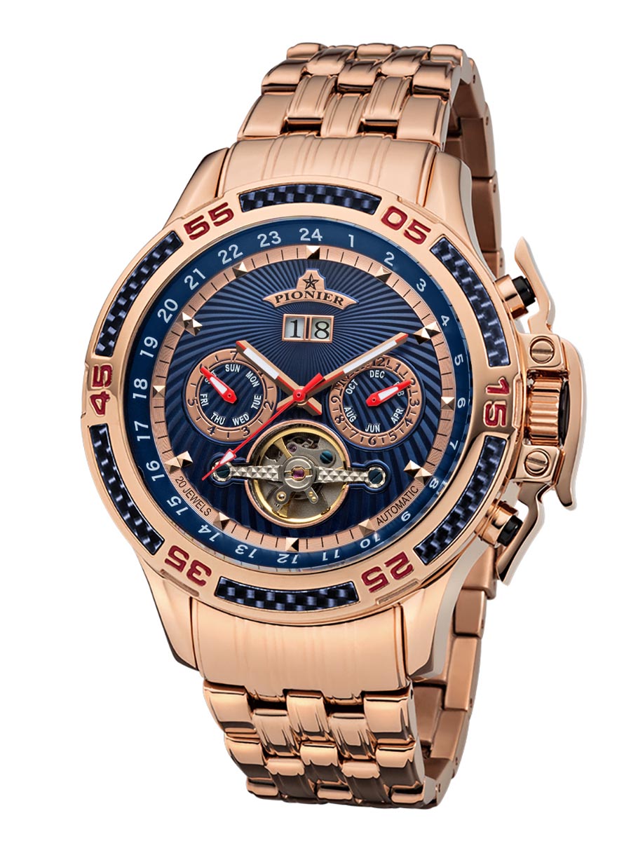 Amsterdam Automatic Calendar Watch by Pionier GM-515-11 |Rose|
