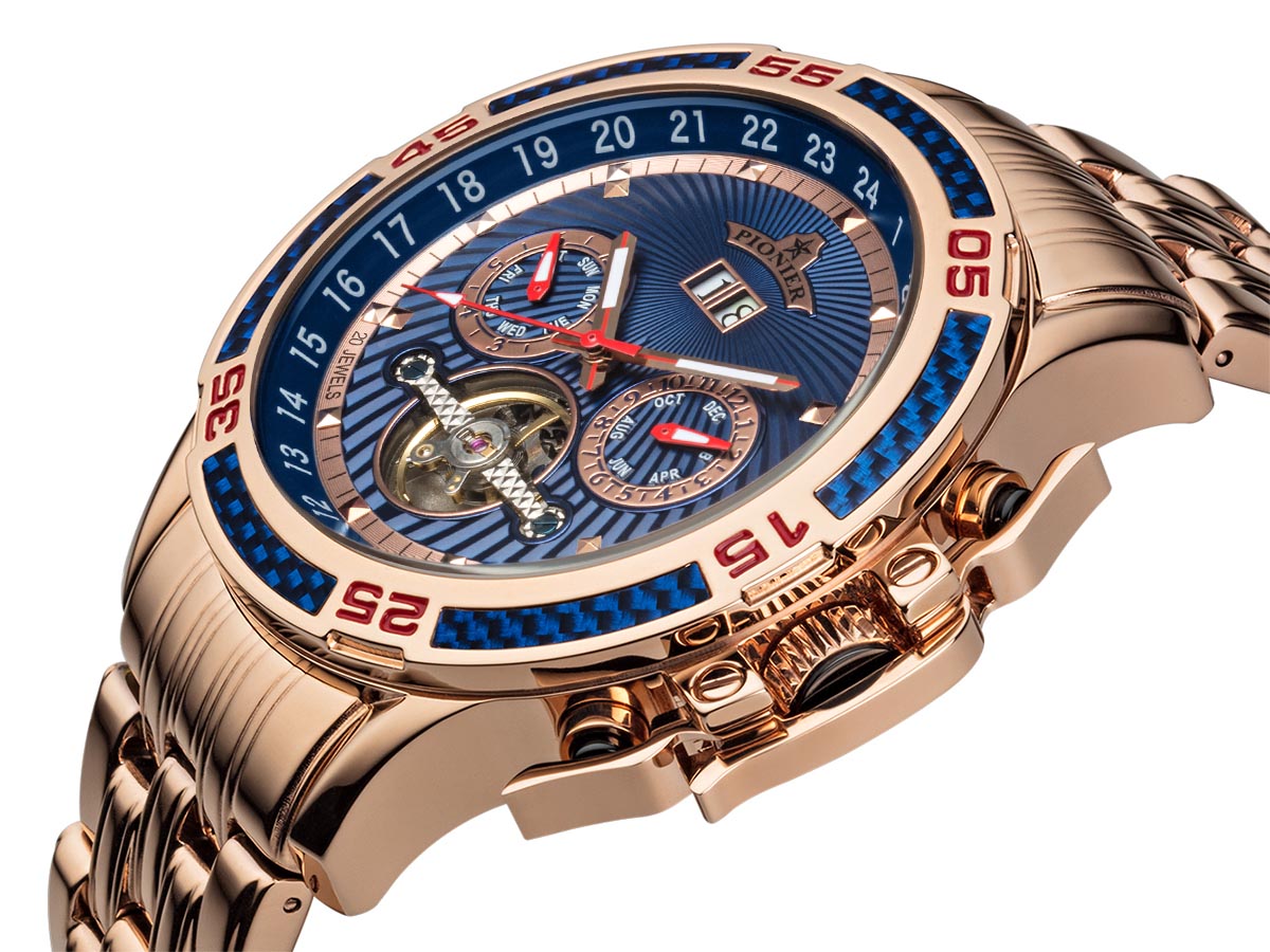 Amsterdam Automatic Calendar Watch by Pionier GM-515-11 |Rose|