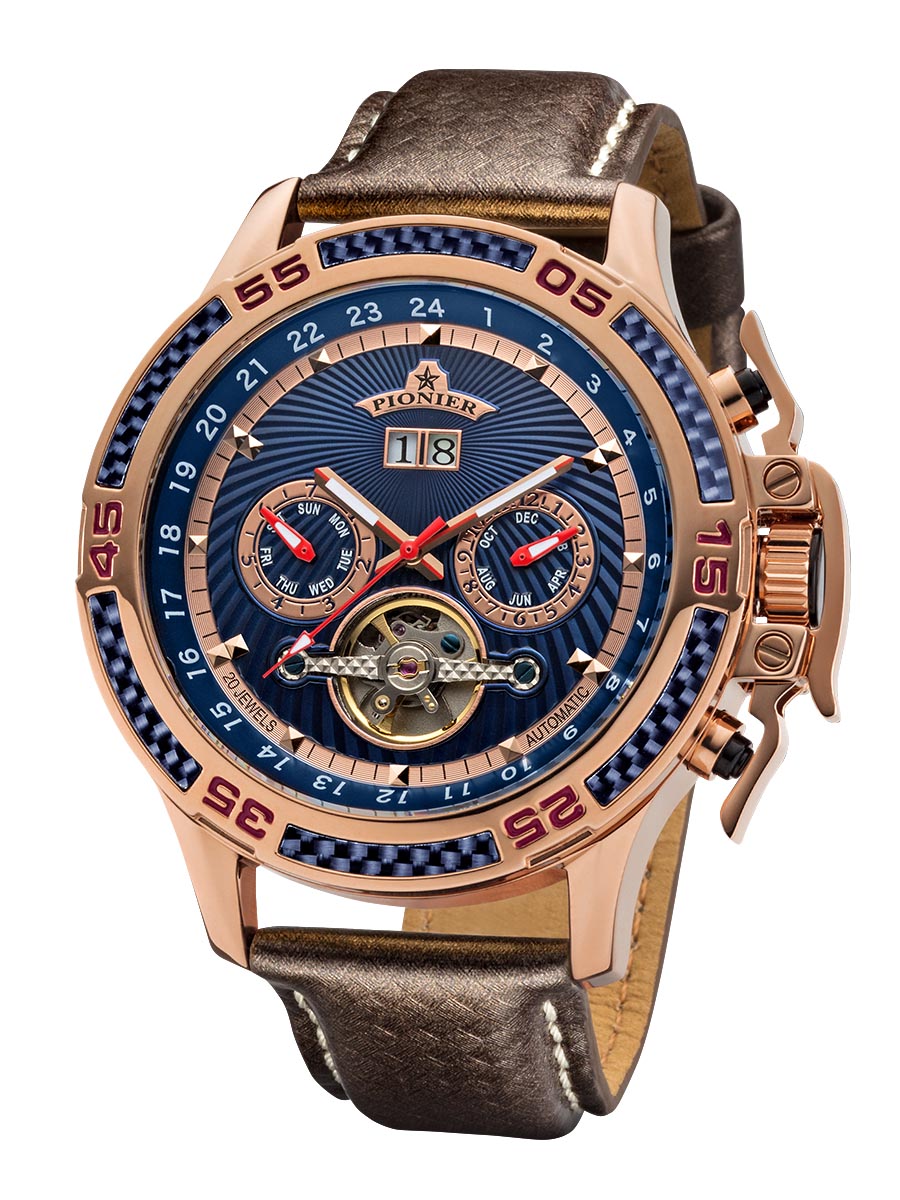 Amsterdam Automatic Calendar Watch by Pionier GM-515-5 |Rose|