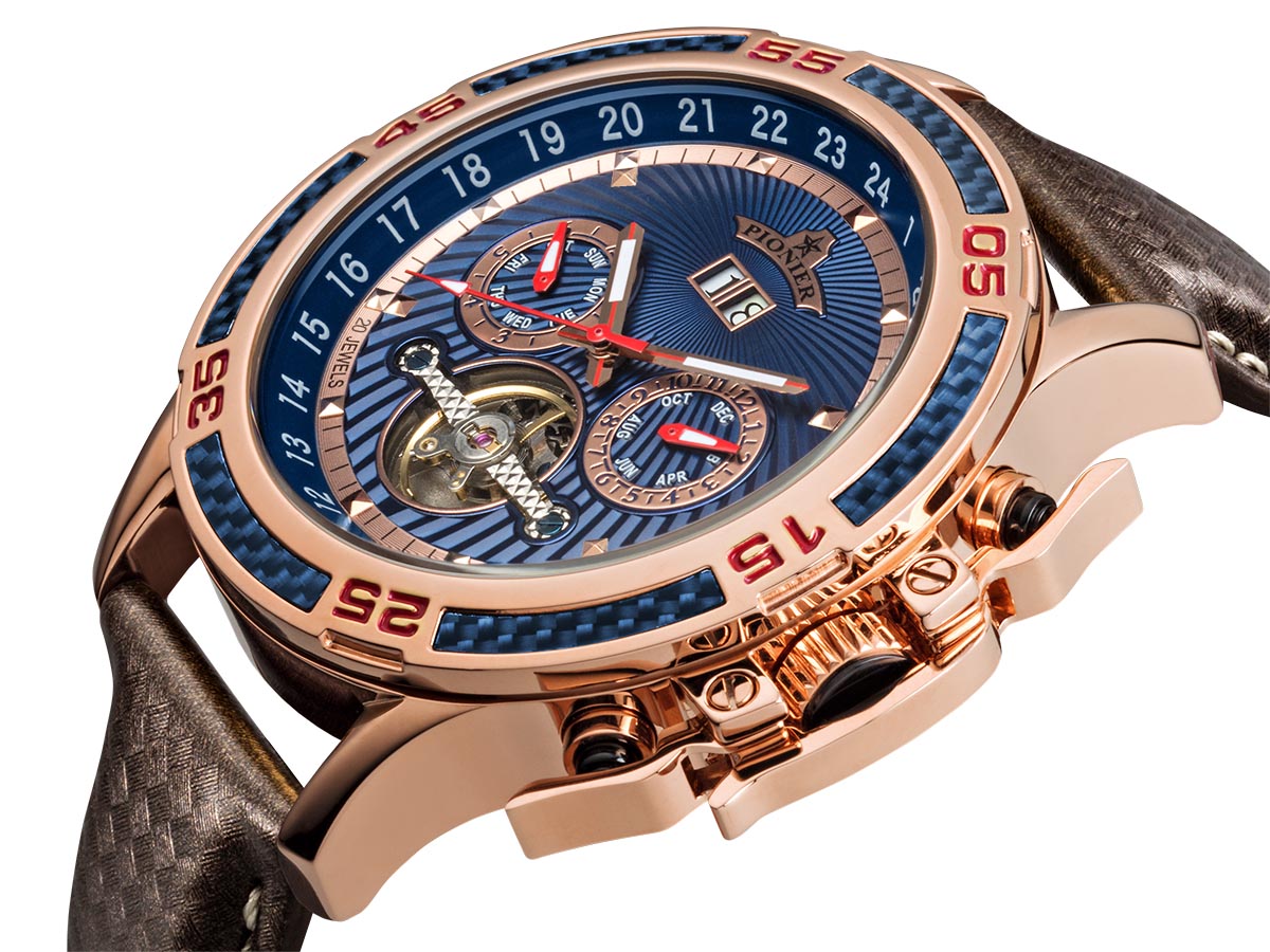 Amsterdam Automatic Calendar Watch by Pionier GM-515-5 |Rose|