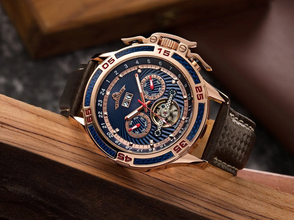 Amsterdam Automatic Calendar Watch by Pionier GM-515-5 |Rose|