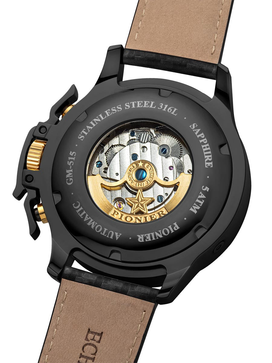 Amsterdam Automatic Calendar Watch by Pionier GM-515-6 |Silver|