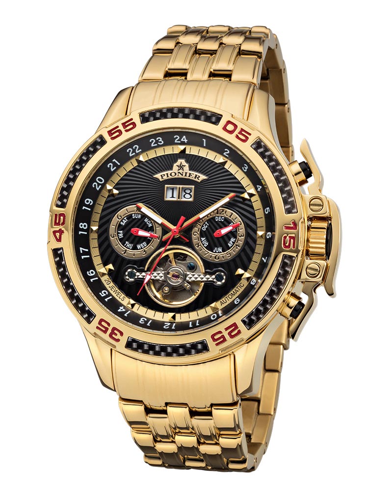 Amsterdam Automatic Calendar Watch by Pionier GM-515-9 |Gold|